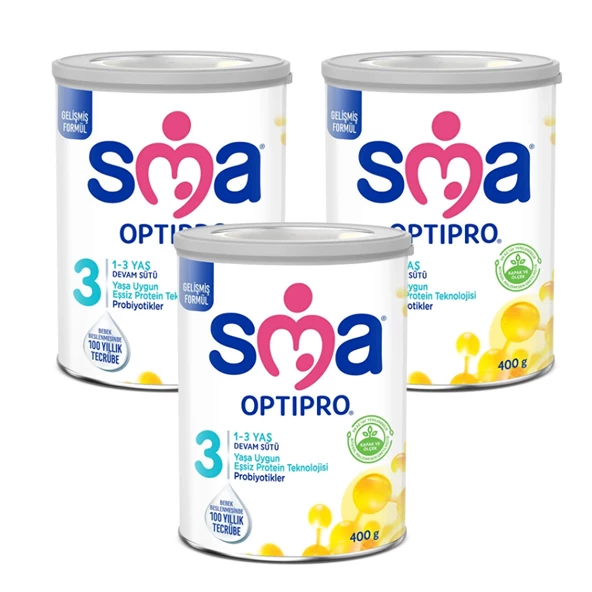 SMA Optipro 3 Probiyotik Devam Sütü 400 gr 3 Adet