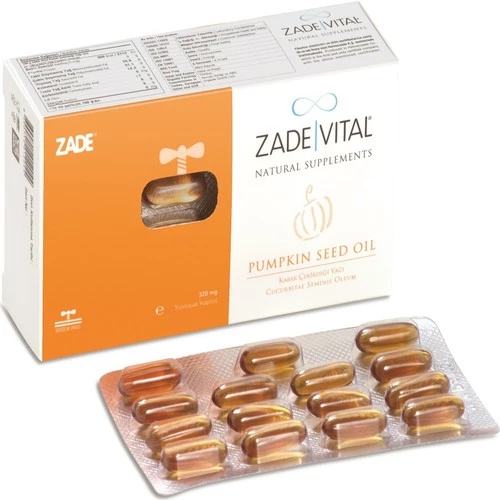 Zade Vital Kabak Çekirdeği Yağı 30 Kapsül Blister ürün görseli 1
