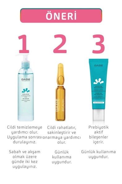 Babe Bicalm+ Ampul  Yatıştırıcı ve Onarıcı Etkili Konsantre Bakım 10x2ml - 3