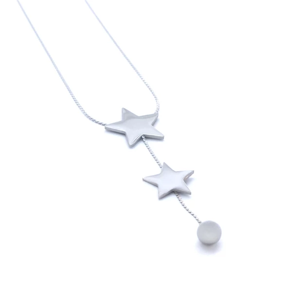 316L Çelik Yıldız Model Kolye KLY-573 - Resim 4