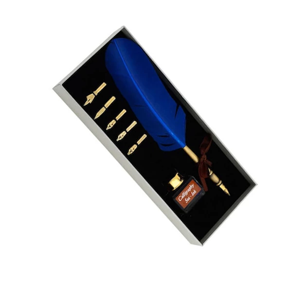 Steel Pen Kuş Tüyü Divit Kalem Seti Kaligrafi Kalemi - 4
