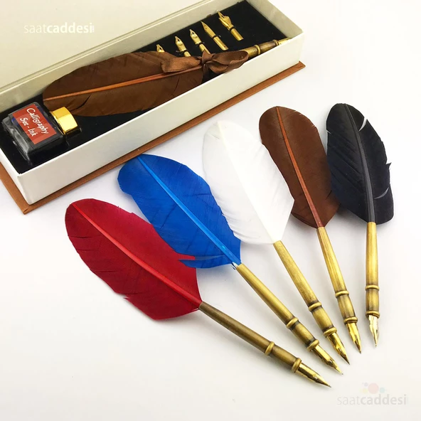 Steel Pen Kuş Tüyü Divit Kalem Seti Kaligrafi Kalemi