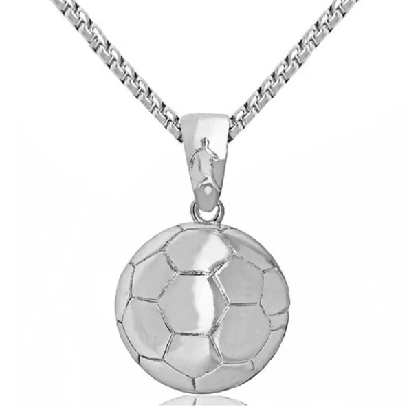 Metal Futbol Topu Spor Takı Kolye