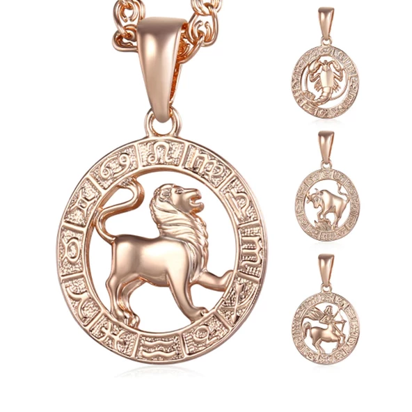 Pigado Astroloji Burçlar Kolye Rose Renk Özel Kutusunda - 2