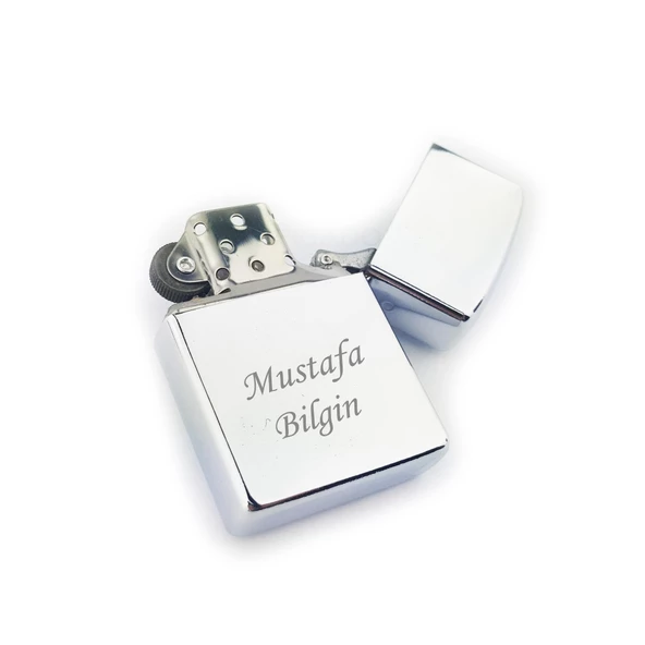 İsme Kişiye Özel Benzinli Metal Çakmak + Benzin Hediyeli - 6