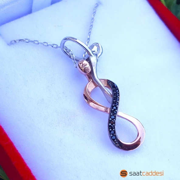 925 Ayar Gümüş Sonsuza Kadar Kollarımın Arasında Kolye - 4