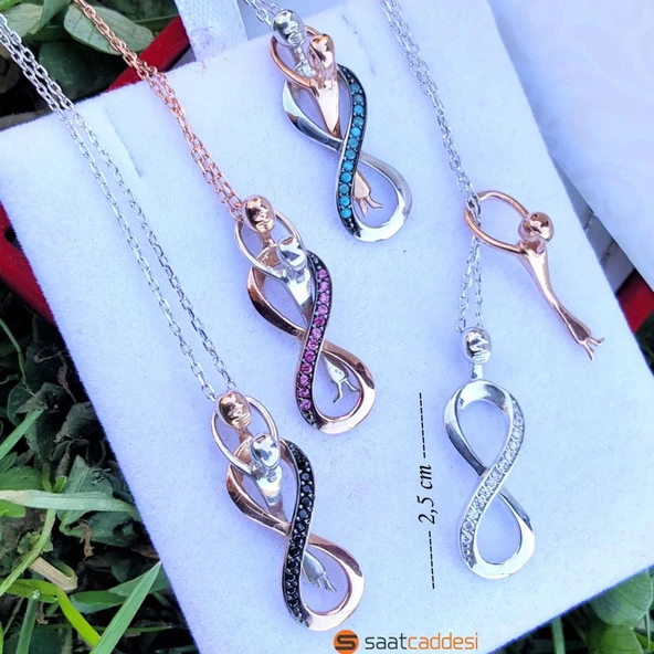 925 Ayar Gümüş Sonsuza Kadar Kollarımın Arasında Kolye - 3