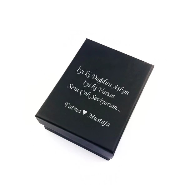 925 Ayar Gümüş Mineli Kelebek Kolye + İsme Özel Notlu Kutu - 7