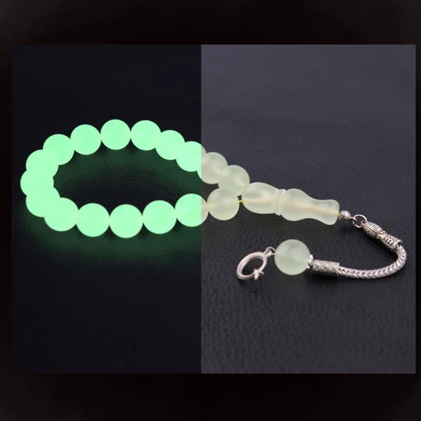 Ayyıldız Püsküllü İri Taneli Kedigözü Fosforlu Efe Tesbih - 2