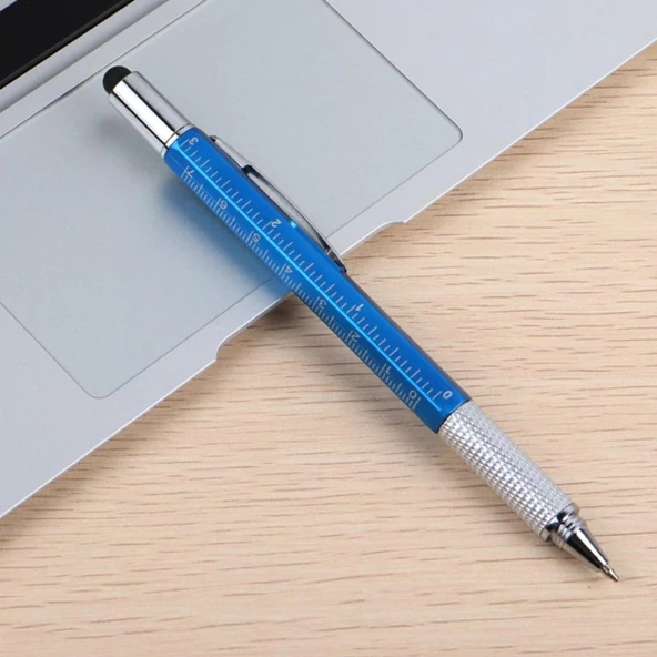 6 Fonksiyonlu Kalem Su Terazisi Tornavida Cetvel Dokunmatik - 4