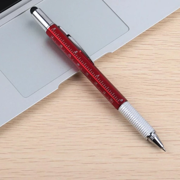 6 Fonksiyonlu Kalem Su Terazisi Tornavida Cetvel Dokunmatik - 3