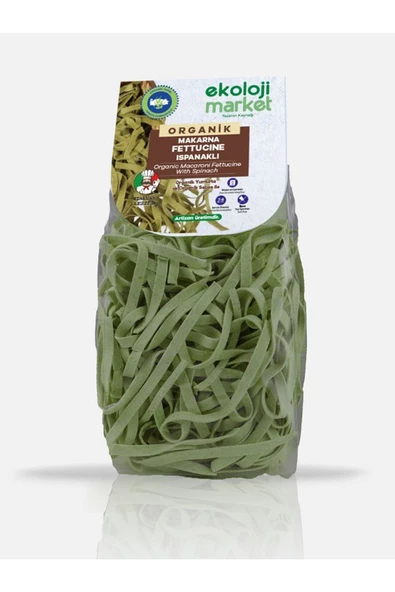 Organik Ispanaklı Fettucine Makarna 250 gr