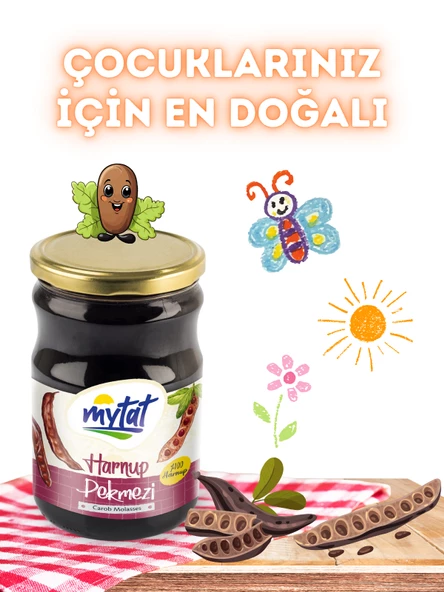 Mytat Doğal Katkısız Harnup Pekmezi 800 gr (Cam Kavanoz) - 2