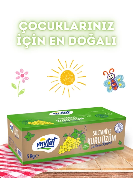 Mytat Doğal 10 No Sultaniye Kuru Üzüm 5 kg - 2