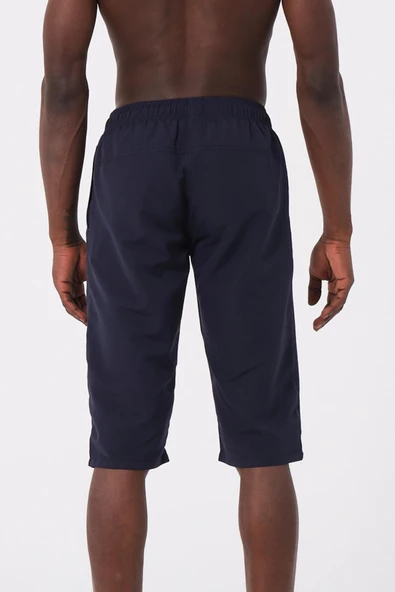 Lacivert Diz Altı Uzun Model Su İtici Özellikli Erkek Plaj Deniz Kapri Şort - DG341-Lacivert - Resim 5
