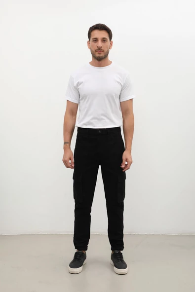 Erkek Kargo Cep Jean Pantolon - 10