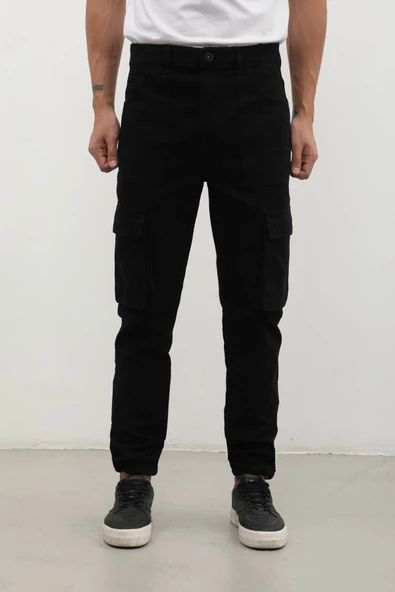 Erkek Kargo Cep Jean Pantolon - 12