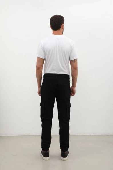 Erkek Kargo Cep Jean Pantolon - 11