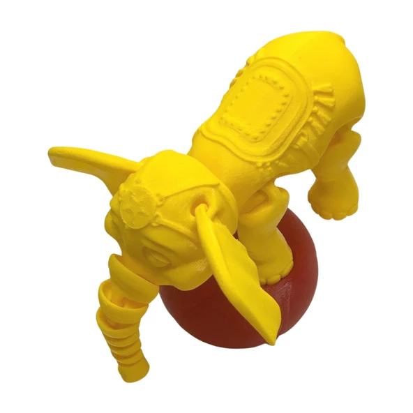 3D Hareketli Oyuncak Sirk Fili Denge Topu Dahil - Sarı ürün görseli 1