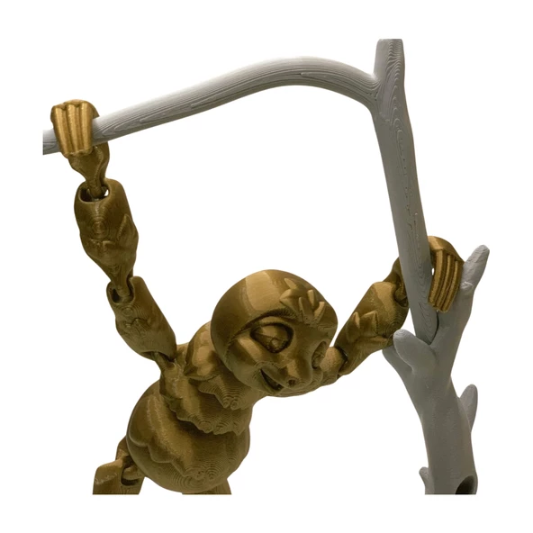 3D Hareketli Oyuncak Tembel Hayvan (Sloth) Ağaç Dekoru Dahil - Altın Kahve - 5