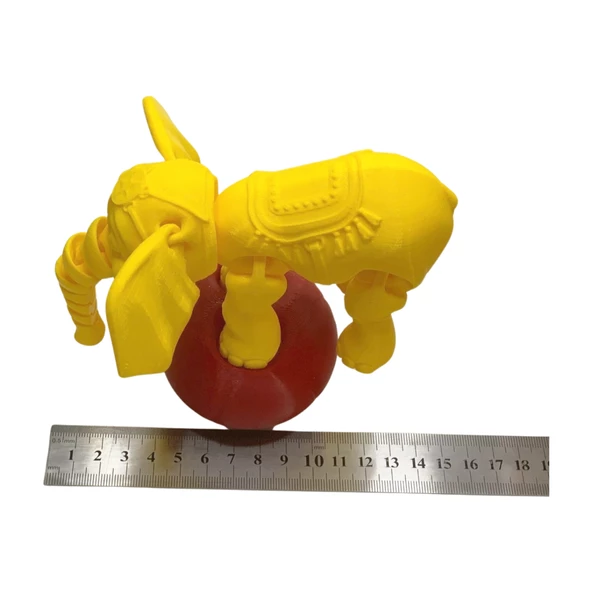 3D Hareketli Oyuncak Sirk Fili Denge Topu Dahil - Sarı - Resim 7