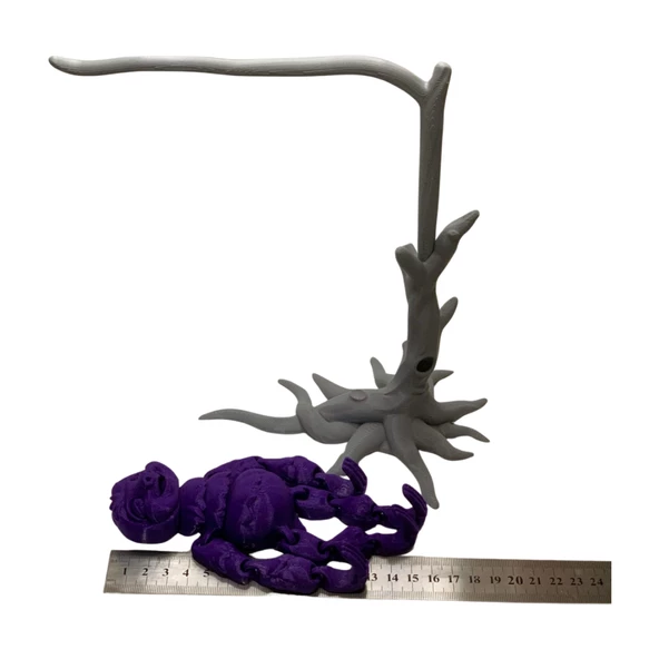 3D Hareketli Oyuncak Tembel Hayvan (Sloth) Ağaç Dekoru Dahil - Mor - Resim 7