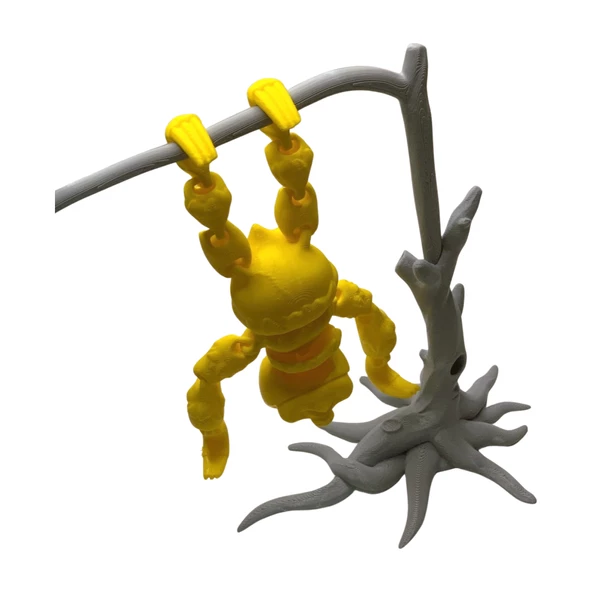 3D Hareketli Oyuncak Tembel Hayvan (Sloth) Ağaç Dekoru Dahil -Sarı - Resim 7