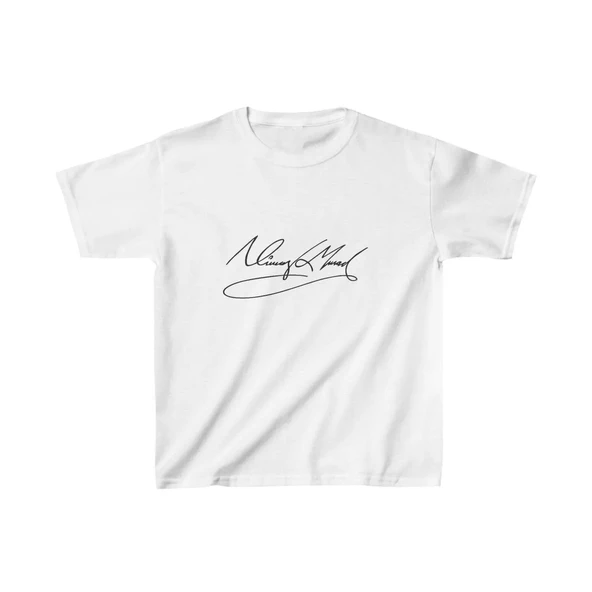 Unisex Çocuk Baskılı T-Shirt - Beyaz