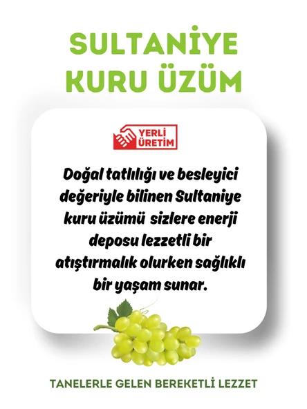Mytat Doğal 10 No Sultaniye Kuru Üzüm 1 kg - 3