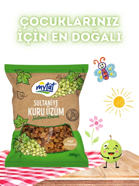 Mytat Doğal 10 No Sultaniye Kuru Üzüm 500 gr - 2
