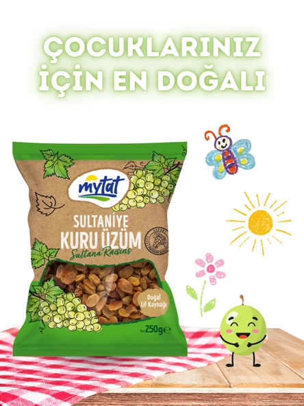 Mytat Doğal 10 No Sultaniye Kuru Üzüm 250 gr - 2