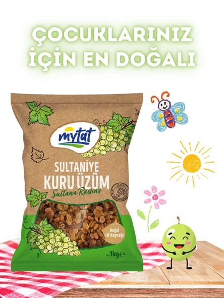 Mytat Doğal 10 No Sultaniye Kuru Üzüm 1 kg - 2