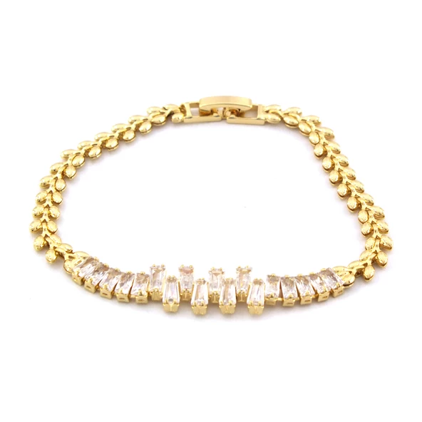 Su Yolu Bileklik Çelik Altın Kaplama Zincir Model BLK-1042 - Resim 3