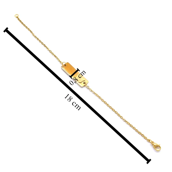 Altın Kaplama Kelebek Model Unisex Bileklik BLK-1016 - Resim 4