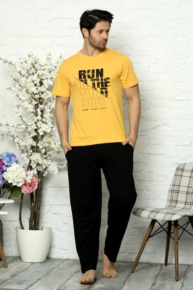 Nisanca %100 Pamuk Kısa Kollu Erkek Pijama Takımı-Babalar Günü - 3