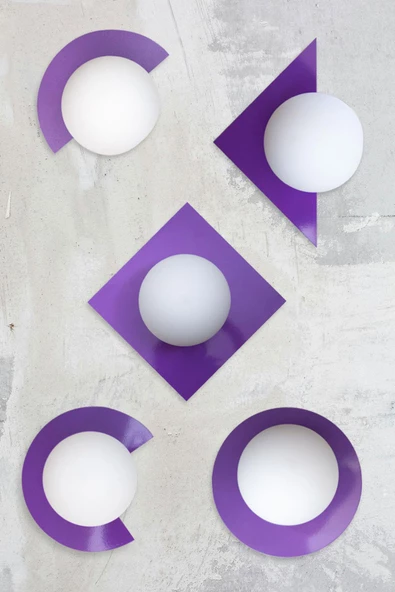 D-light Yarım Dünya Aplik Eflatun - 2