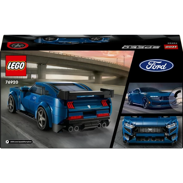 Orjinal Lego Speed Champions Ford Mustang Dark Horse Spor Araba Lego Speed 76920 - Resim 3