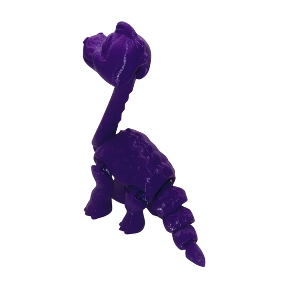3D Hareketli Oyuncak Brakiyozor (Brachiosaurus) Dinozor - Mor - Resim 7