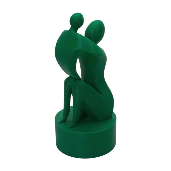 3D Anne ve Çocuk Figür - Yeşil - 7
