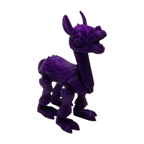 3D Hareketli Oyuncak Lama - Mor - Resim 5