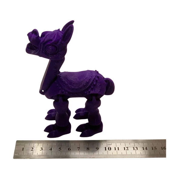 3D Hareketli Oyuncak Lama - Mor - Resim 8