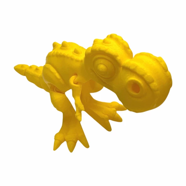 3D Hareketli Trex Oyuncak - Sarı - 3