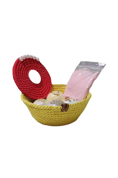 9'lu Peeling Doğal El Yapımı Renkli Banyo Topu Tüm Vücut Pedikür Manikür Nem Bombası Sepeti - 2