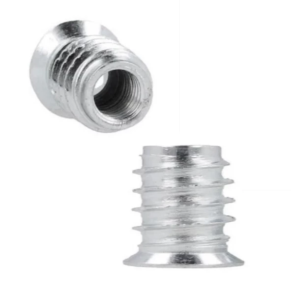 Metal Düz Dişli Dübel Ahşap Dübeli M8 10x15 Diş Çinko Mobilya Bağlantı Ünite Birleştirme (25 ADET) - 6