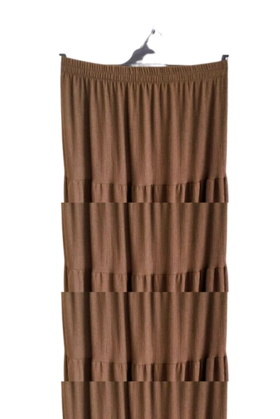 Beli Lastikli Bürümcek Kumaş Etek Anne Eteği Uzun Namaz Eteği Koyu Yeşil 44-52 beden ürün görseli