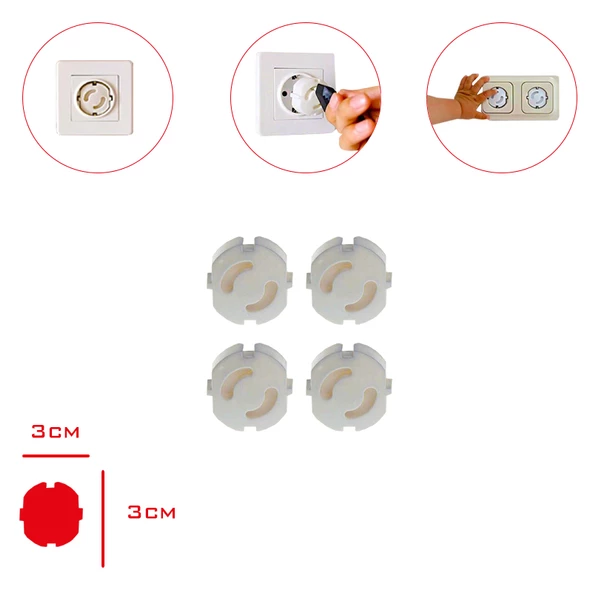 4'lü Priz Kapatıcı - Bebek Güvenlik Aparatı - 3