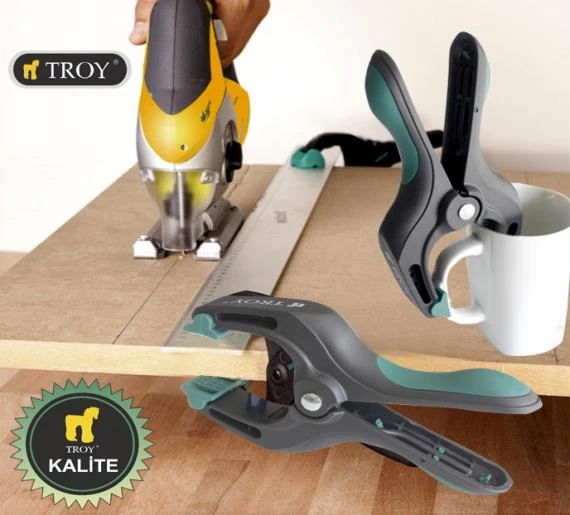 TROY 25056 Mandal Tipi İşkence 150mm Plastik Mengene Çelik Yaylı - 5