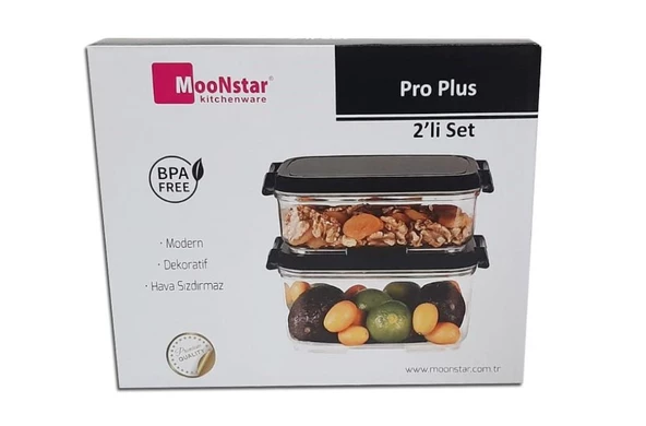 Moonstar proplus double ikili saklama kabı hava sızdırmaz200ML+1400ML-PRO-233 - 2