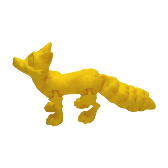 3D Hareketli Tilki Oyuncak - Sarı - Resim 2