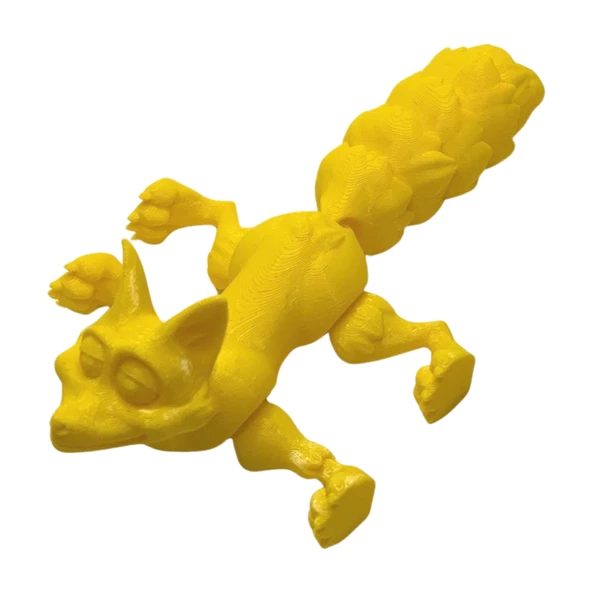 3D Hareketli Tilki Oyuncak - Sarı - Resim 7
